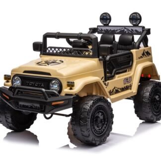 Coche eléctrico infantil 12v, 1 plaza, TOYOTA FJ CRUISER LITTLE, 4 motores, 1-3 años, beige,   INDA234-LEG6951272